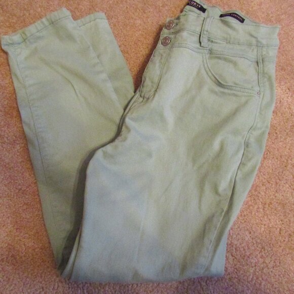 Curve Appeal Total Control Light Mint Green Skinny Jean Pant Size 12 - Picture 1 of 5